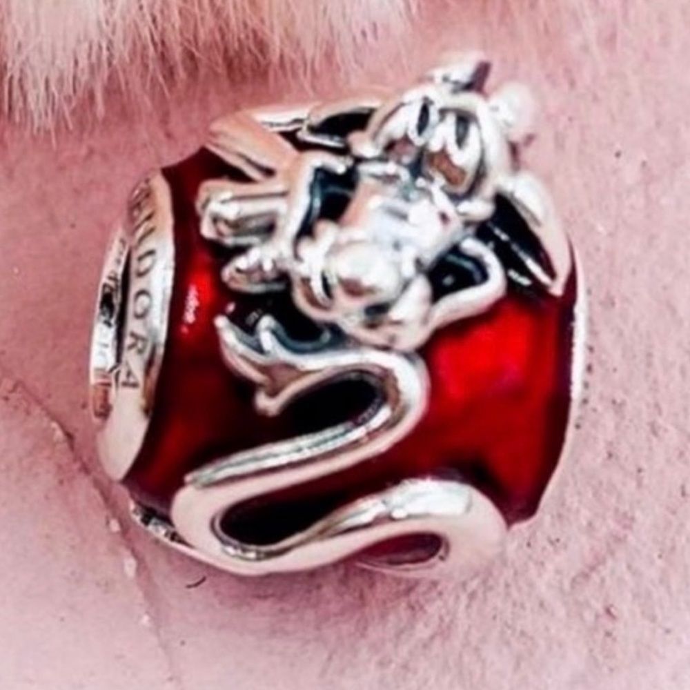 NWOT Pandora x Disney Mulan Mushu Silver Charm 798632C01 - Picture 9 of 15